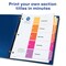Avery Ready Index 5 Tab Binder Dividers, Customizable Table of Contents, Multicolor Tabs, 6 Sets (11187)